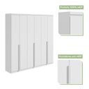 Ver mais imagens de Conjunto de Guarda-Roupa Casal e Cômoda 6 Portas 12 Gavetas Alonzo e Toronto Branco