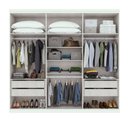 Ver imagem 3 de Conjunto de Guarda-Roupa Casal e Cômoda 6 Portas 12 Gavetas Alonzo e Toronto Branco
