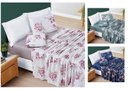 Ver imagem 2 de Jogo De Cama Casal King Size Nyla 04 Peças 200 Fios Estampado Super Elegante:AZUL