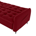 Ver imagem 5 de Sofa Cama 2 Lugares 200cm Pillar Veludo E404 Vermelho Milani Store
