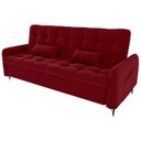 Ver imagem 1 de Sofa Cama 2 Lugares 200cm Pillar Veludo E404 Vermelho Milani Store