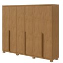 Ver imagem 4 de Conjunto Quarto Guarda-Roupa 2 Portas e Cômoda 8 Gavetas MDF Alonzo Toronto Marrom Amêndoa Clean