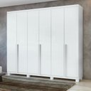 Ver imagem 2 de Conjunto Quarto Guarda-Roupa 6 Portas e Cômoda 8 Gavetas MDF Alonzo Toronto Branco