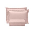 Ver imagem 1 de Jogo Cobre Leito Toque de Algodão 250 Fios King 280x260cm - Rosa Tule