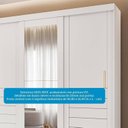 Ver imagem 6 de Guarda-Roupa Casal 235cm 3 Portas de Correr com Espelho e Pés 100% MDF Boston Espresso Móveis Branco