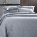 Ver imagem 2 de Jogo de Cama 200 Fios Tinto Chambret Kacyumara Chumbo Casal 220x250cm