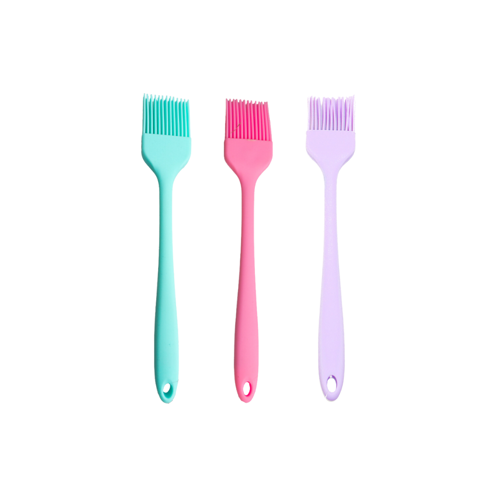 Kit 3 Pincéis Culinários Silicone 21cm Reforçado Antiaderente