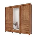 Ver imagem 3 de Guarda-Roupa Casal 235cm 3 Portas de Correr com Espelho e Pés 100% MDF Boston Espresso Móveis