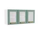 Ver imagem 1 de Armário Aéreo de Aço 3 Portas Vidro Verde Bella Bertolini