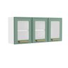Armário Aéreo de Aço 3 Portas Vidro Verde Bella Bertolini - 1