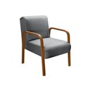 Ver imagem 2 de Kit 4 Poltronas Anita Conjunto Cadeiras Moderna Braço Madeira