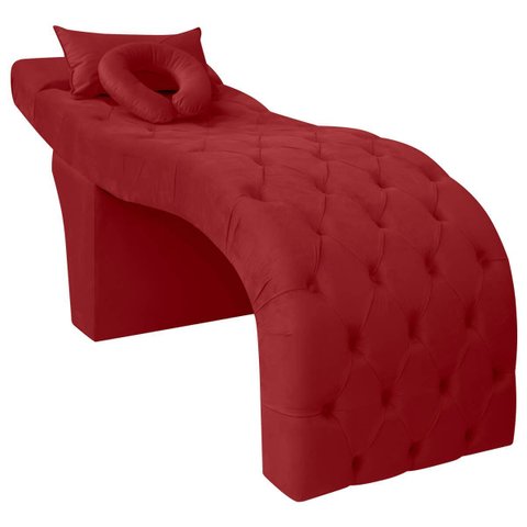 Maca Estética Charme com Massagem para Extensão de Cílios Veludo Vermelho