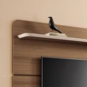Ver imagem 5 de Painel Suspenso Decorativo Curv 1.8 Tv até 70 Polegadas Sala Estar Castanho/offwhite G26 - Hb Móveis