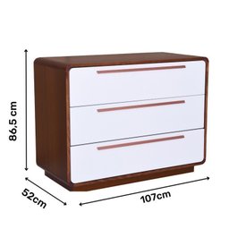 Berço Wave Evolutivo 3 em 1 com Colchão Fase 1 e Fase 2 e Cômoda  Mel com - 15