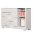 Ver imagem 3 de Jogo de Quarto Infantil Zaki Cômoda e Berço Katatau Branco Fosco - Reller Móveis