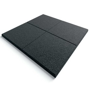 Piso de Borracha Monster Play 16mm - 1,00x1,00m - Preto