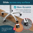 Ver imagem 4 de Kit 5 Rodas Cadeira Escritório Pino 11mm Anti Risco