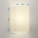 Ver imagem 3 de Arandela Retangular Retro Vivare Md-2029 Cúpula em Tecido 18x10x30cm - Bivolt - Branco - 110V/220V