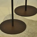 Ver imagem 7 de Kit 2 Mesas Laterais Norina - Baixa / Média, Tampo Redondo Imerso e Base Aço Corten. Cinza 100% MDF
