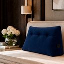 Ver imagem 5 de Almofada Decorativa Cabeceira Encosto Apoio de Lombar Solteiro Suede Azul Marinho - Monari Design