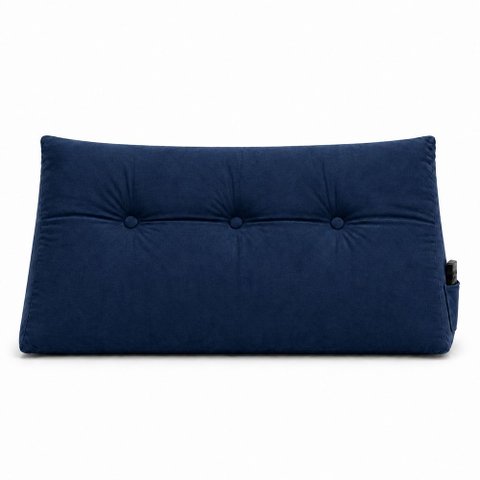 Almofada Decorativa Cabeceira Encosto Apoio de Lombar Solteiro Suede Azul Marinho - Monari Design