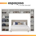 Ver mais imagens de Guarda Roupas Modulado Closet Quarto Completo 9 Portas com Espaço para Cama Queen 1,58m Madrid