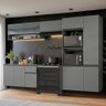 Armário de Cozinha Completa Suspenso 300cm Cinza Nimes Madesa 07 - 2