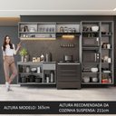 Ver imagem 6 de Armário de Cozinha Completa Suspenso 300cm Cinza Nimes Madesa 07
