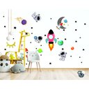 Ver imagem 1 de Adesivo De Parede Infantil Astronauta Espaço Galáxia