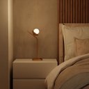 Ver imagem 3 de Abajur Luminaria de Mesa Moderno Michelle Inclinado Globo 10cm Decoração Casa Sala Quarto Escritório