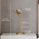 Ver imagem 5 de Abajur Luminaria de Mesa Moderno Michelle Inclinado Globo 10cm Decoração Casa Sala Quarto Escritório