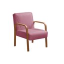 Ver imagem 2 de Kit 4 Poltronas Anita Conjunto Cadeiras Moderna Braço Madeira Rosa 280