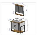 Ver imagem 7 de Conjunto para Banheiro 2 Espelhos Estrutura Metalon com Nichos Londres