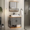 Ver imagem 1 de Conjunto para Banheiro 2 Espelhos Estrutura Metalon com Nichos Londres