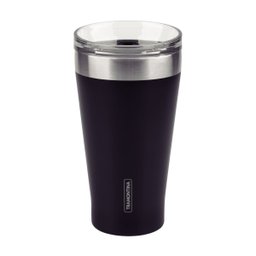 Copo Térmico Tramontina Exata em Aço Inox Preto com Tampa 550 ml - 1