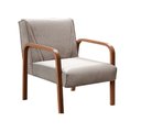 Ver imagem 2 de Kit 4 Poltronas Anita Conjunto Cadeiras Moderna Braço Madeira Cinza Capuccino 250