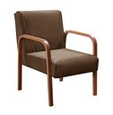 Ver imagem 2 de Kit 4 Poltronas Anita Conjunto Cadeiras Moderna Braço Madeira Marrom 260