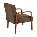 Ver imagem 4 de Kit 4 Poltronas Anita Conjunto Cadeiras Moderna Braço Madeira Marrom 260