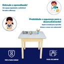 Ver imagem 2 de Mesa Infantil de Madeira: Quadrada - 60x60cm