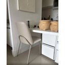 Ver imagem 2 de Jogo 4 Cadeiras Cozinha e Jantar Dubai Dara Tubo Champagne Estofado Frente e Verso