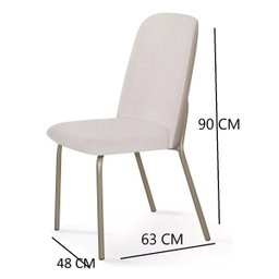 Conjunto 4 Cadeiras Jantar Dubai Dara Aço Nobre - 7