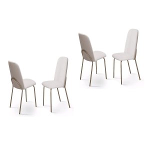 Conjunto 4 Cadeiras Jantar Dubai Dara Aço Nobre