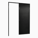 Ver imagem 1 de Porta de Correr Alumínio Preto Parede 1 Folha Lambril Maxx
