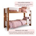 Ver imagem 7 de Quarto Infantil Juvenil com Beliche e Guarda-Roupa 6 Portas 4 Gavetas 100% MDF Branco/Amadeirado