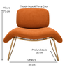 Cadeira Poltrona Calm Sala Consultório Bouclé Zahav: Terra Cota - 4