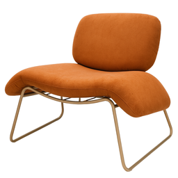 Cadeira Poltrona Calm Sala Consultório Bouclé Zahav: Terra Cota - 3