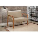 Ver imagem 1 de Namoradeira Anita Sofá 2 Lugares Moderna Braço Madeira