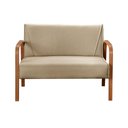 Ver imagem 5 de Namoradeira Anita Sofá 2 Lugares Moderna Braço Madeira
