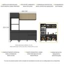 Ver imagem 4 de Armário de Cozinha Compacta 182cm Veneza Multimóveis V3695 Preto