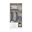 Ver imagem 4 de Guarda-Roupa 03 Portas 02 Gavetas com Espelho Branco Sensei Rosa Chá